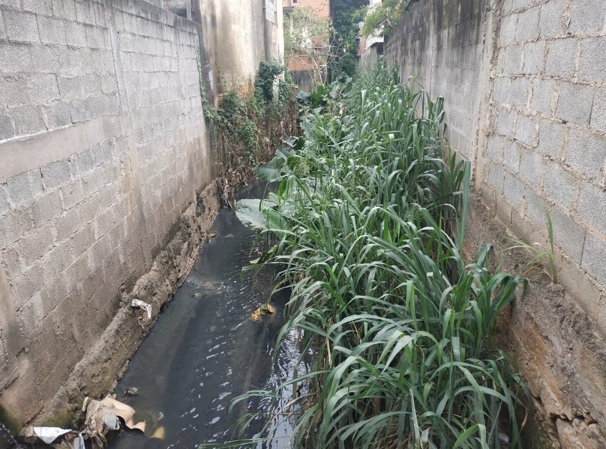 Córrego Campo Grande antes da limpeza